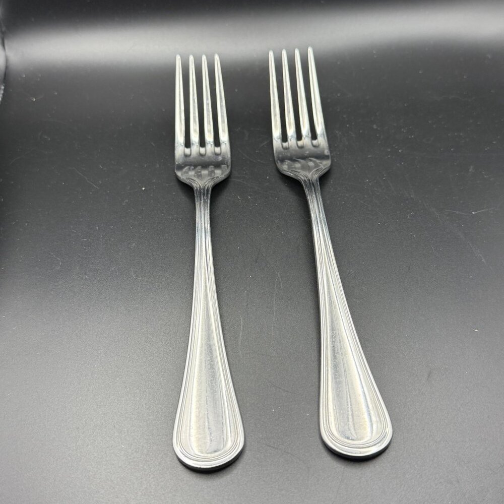 Oneida Stainless Steel Levi Pattern Dinner Forks Set Of 2 Vintage  Flatware